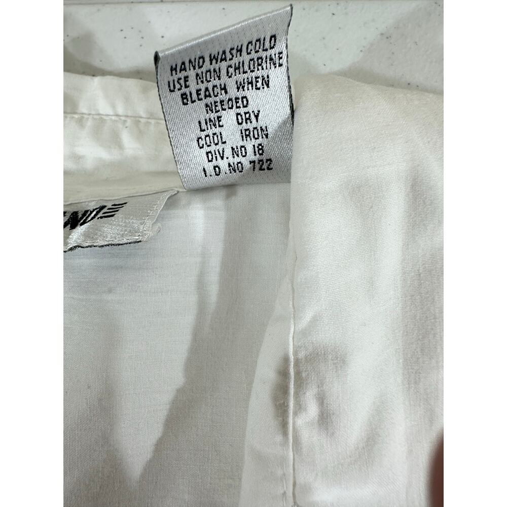 Gitano Vintage Button Up Blouse Size Large White … - image 4
